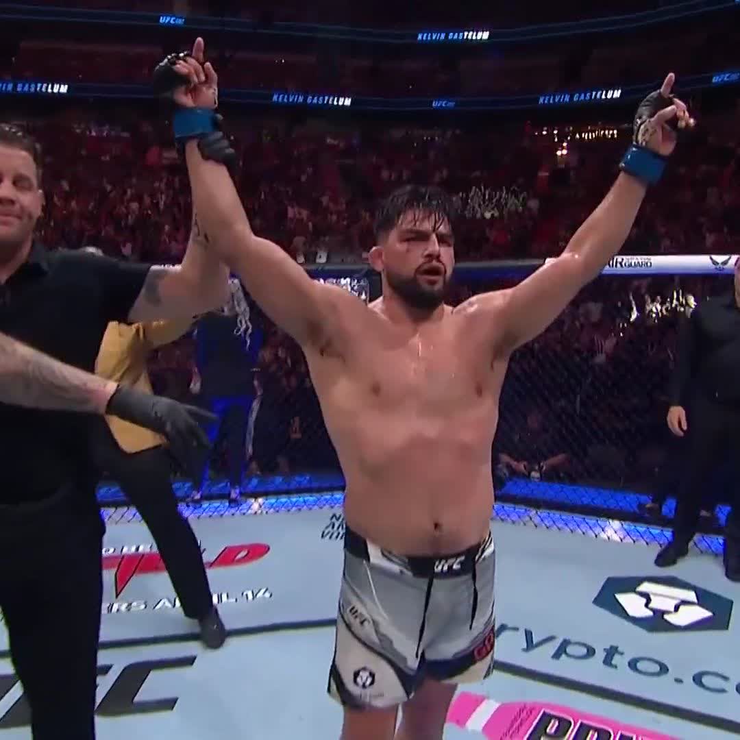 Unanimous for KG!! #OnAmission4Gold takes the decision over Chris Curtis to close the #UFC287 Prelims 👏