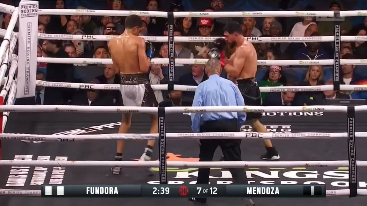 UNBELIEVABLE! Brian Marino Mendoza does it again, stunning Fundora with a wild 7th-round knockout! #FundoraMendoza