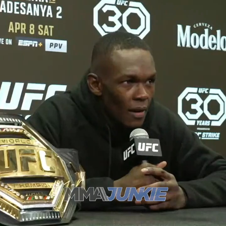 "I pray to God he keeps winning. I will gladly drag his carcass across South Africa." Israel Adesanya had STRONG words for a UFC middleweight he wouldn't name. 😳 Full video: