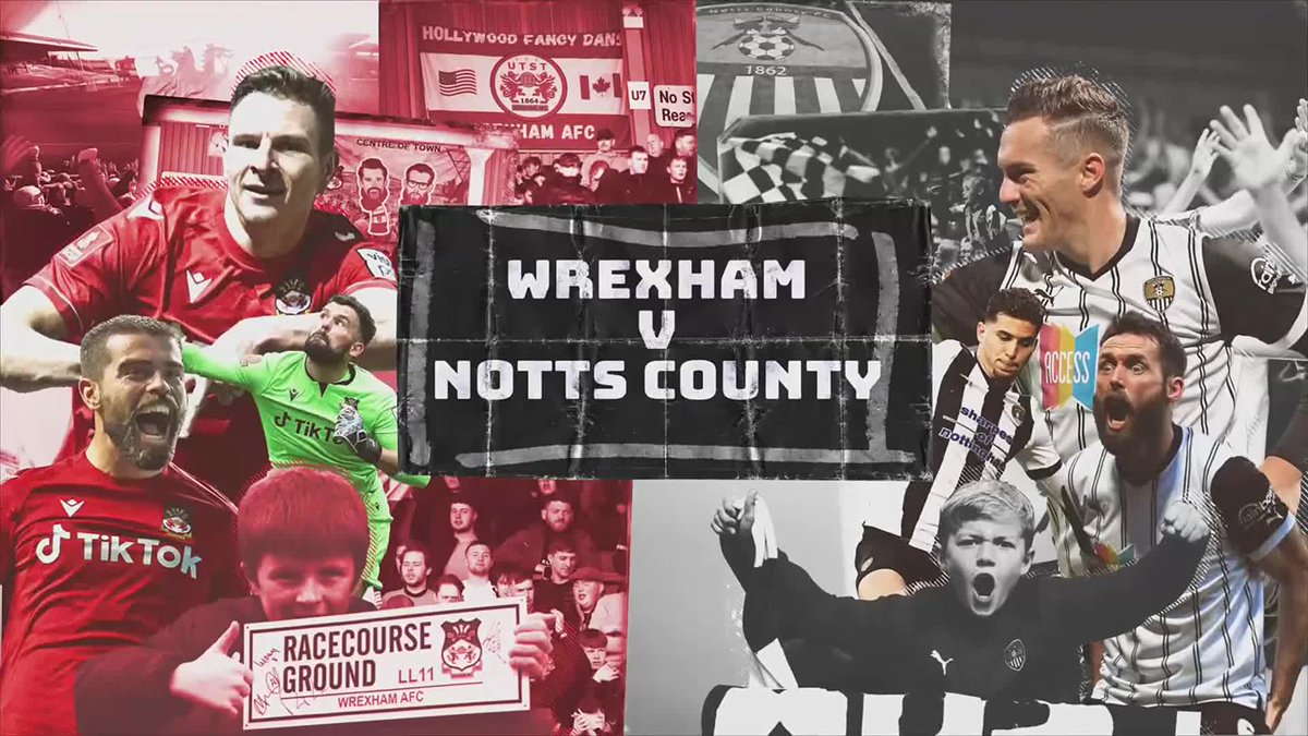 ✨ One of the most anticipated games in #killrecky history... Level on 100 points, Wrexham AFC welcome promotion rivals Notts County FC (P) to Wales. Eyes from all over the world will be on the Racecourse Ground 👀 📺 Easter Monday | BT Sport 1, 2.30pm