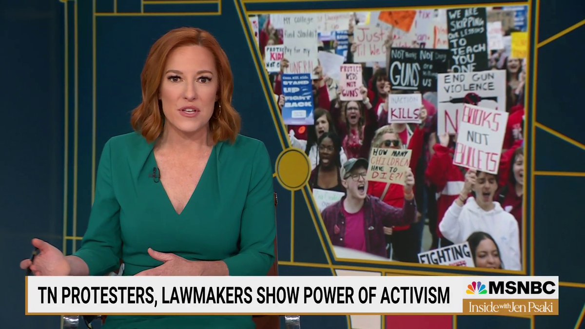 .Jen Psaki: "What we saw from Republicans in Tennessee this week was fear-- fear that the outrage over gun violence might put some pressure on them to actually do something. Or at least make it harder to do absolutely nothing."