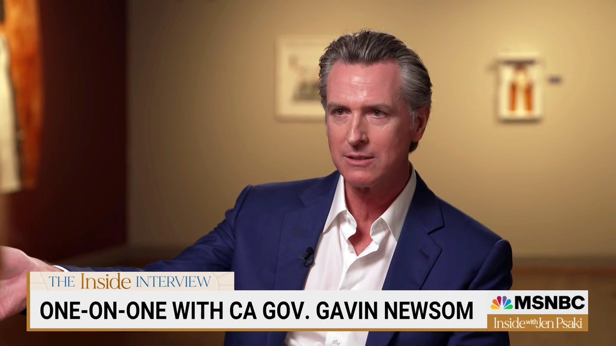 .Gavin Newsom on Gov. Ron DeSantis signing a permitless concealed carry bill into law at a nonpublic event in his office: He’s “scared to death.” Jen Psaki: “Who’s he scared of?” Newsom: “Scared of the people.”