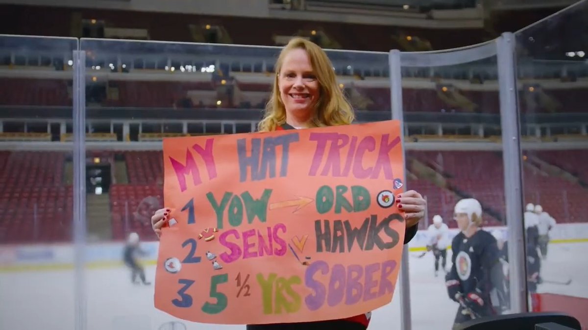 ICYMI After quitting alcohol several years ago, Becca wants people to know that being sober doesnโt mean missing out of fun events, like Ottawa Senators games. Congrats on your sobriety, Becca, and for your Air Canada #ACFanFlight surprise!