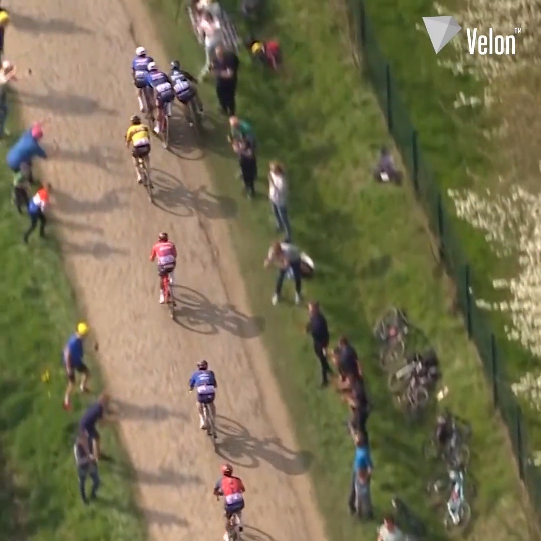 "That's racing" 🗣 Heartbreak for John Degenkolb at Paris-Roubaix - the former winner collapsed in tears at the finish line, but was consoled by Mathieu Van der Poel who apologised after the race 🤝 🎥 Go in-car with @TeamDSM 👇 _ 🇫🇷 #ParisRoubaix