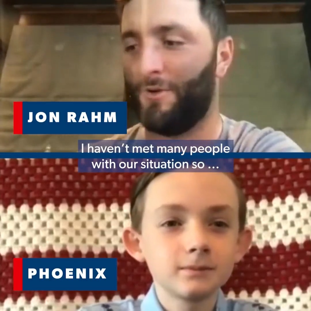 True friendship ❤️ Masters champion @JonRahmPGA shares a special bond with Phoenix, a former Shriners patient who was born with a similar club foot condition.