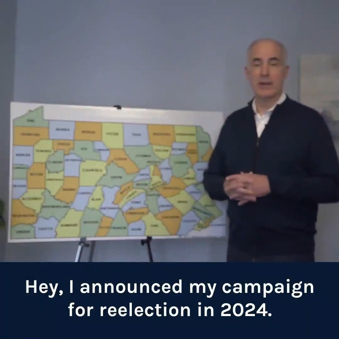 Folks, I’m running for re-election. There’s still more work to do to cut through the gridlock, stand up to powerful special interests, and make the lives of hardworking Pennsylvanians easier. The map is back, and I’m not done yet.