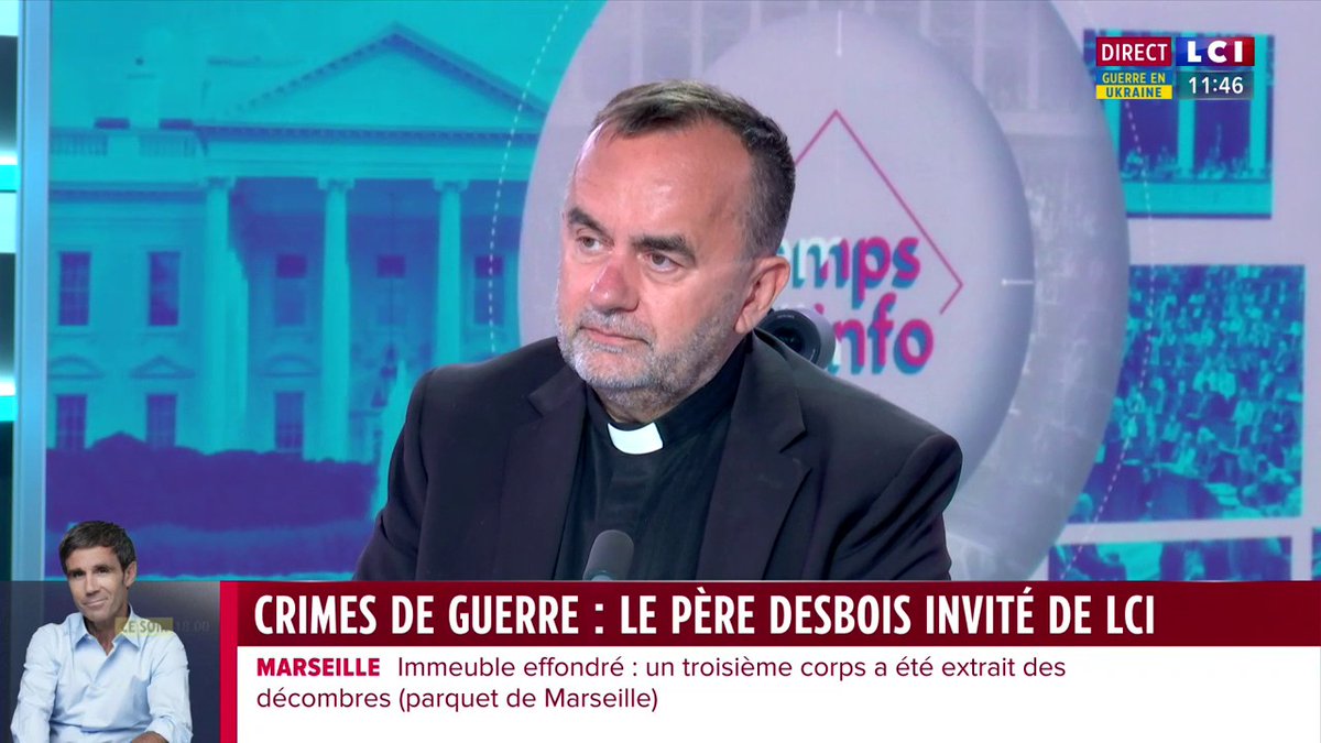 🔴#Ukraine - Crimes de guerre 🗣️"On compte les morts, on ne compte pas les viols [...] Monsieur Poutine fait aussi du trafic d'êtres humains", dénonce le Père Patrick Desbois à Paul Larrouturou. 📺#LTI présenté par Elizabeth Martichoux sur #La26