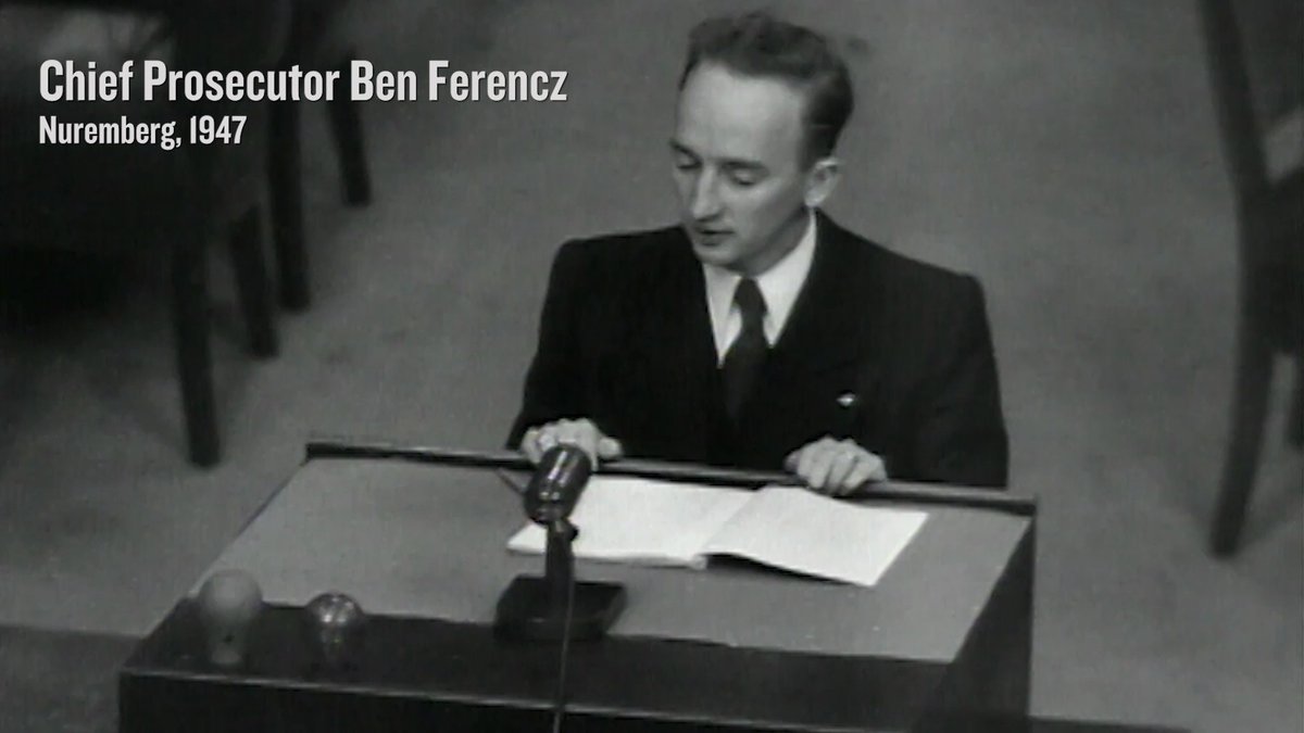 “I had peered into hell.” Ben Ferencz witnessed the Nazis’s crimes as a US Army war crimes investigator traveling with troops liberating concentration camps. At Nuremberg, he had the chance to hold Nazis accountable. Ben won what was called "the biggest murder trial in history."