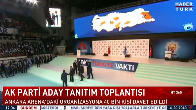 AK Parti Aday Tanıtım Toplantısı... Ankara Arena'daki organizasyona 40 bin kişi davet edildi.