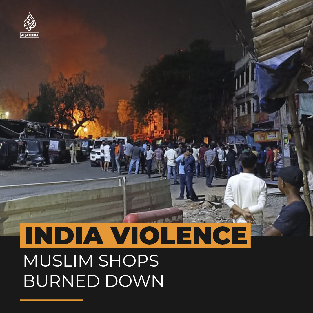 Several Muslim-owned shops were burned down by a Hindu mob in India in the latest report of targeted violence following the Hindu festival of Ram Navami ⤵️