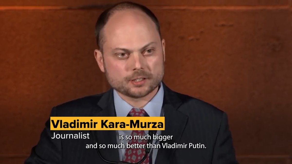 Jailed a year ago today, The Washington Post journalist @VKaraMurza will never stop speaking the truth and speaking out for freedom and democracy in Russia. #FreeKaraMurza