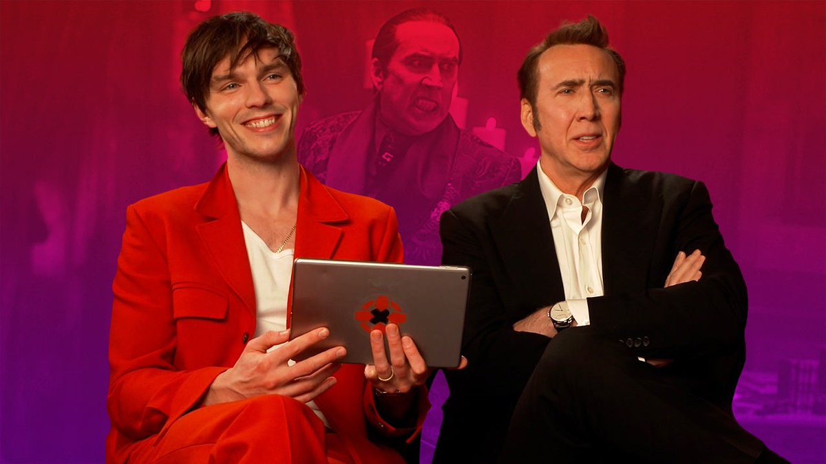 "I think you're gonna get 'Full Cage' on this" - Nicolas Cage We showed Nic Cage and Nicholas Hoult some of our favourite comments you posted about the vampire movie Renfield, and here's what they had to say. 🧛♂️