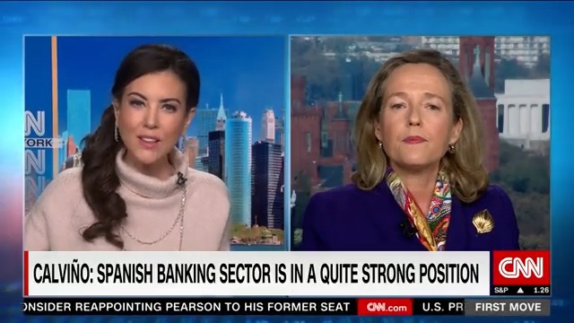 "The #Spanish economy is showing remarkable resilience." First Dep. PM and Min. for Econ. and Digitization Nadia Calviño says despite a tightening of financial conditions worldwide, the outlook remains positive for Spain. She explains why! Part 1 of 2 | First Move CNN
