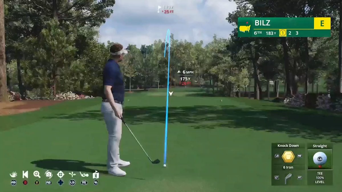 Playing Hole 6 at #TheMasters ⛳️ Secured the hole-in-one with a little help from the pin 🚩 #EAPGATOUR (🎮 credit: u/Positive_Kale_1503)