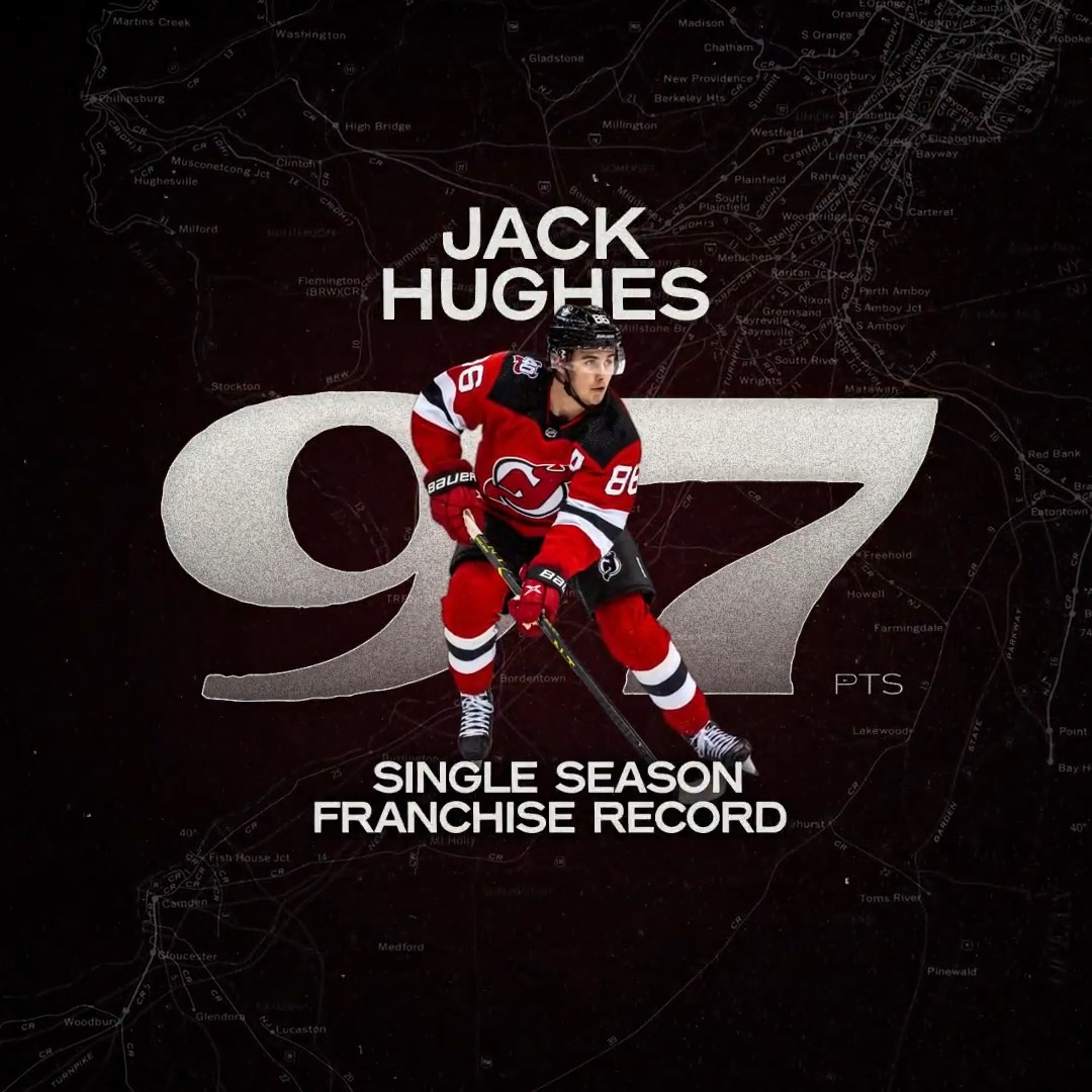 Hughes broke that bad boy. #NJDevils | #MadeinJersey