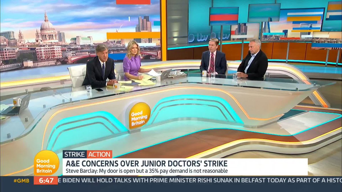 'Would you please come on the programme and take some live questions?' Amid the Junior Doctors' strike, Richard Madeley and Charlotte Hawkins invite Health Secretary Steve Barclay on to Good Morning Britain.