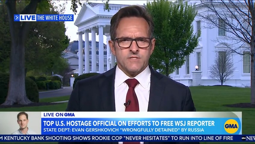 “As we understand it, he is in good spirits, his health is good, but we haven't been able to verify that by way of a consulate visit.” Top U.S. hostage official Roger Carstens talks efforts to free "wrongfully detained" WSJ journalist Evan Evan Gershkovich.