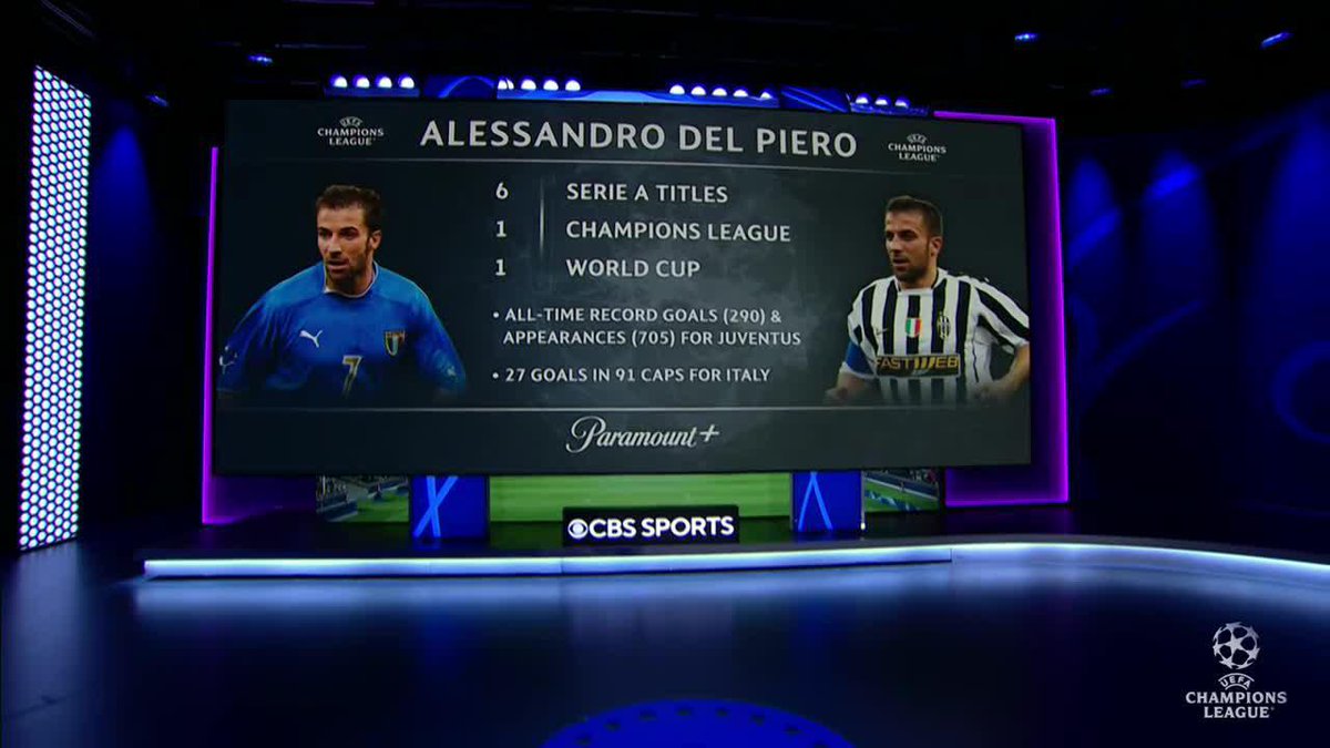 In the mixer with Italian Legend Alessandro Del Piero 🇮🇹 Best goal ⚽️ Best Italian player 🇮🇹 All time favourite player 👀 Penalty taker to save his life 🤷🏻‍♂️ #ChampionsLeague
