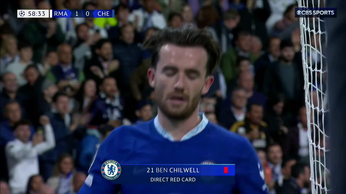 A STRAIGHT red card for Ben Chilwell. 😲