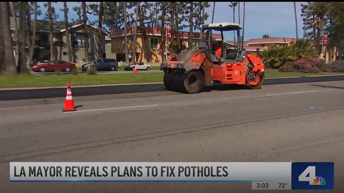 Potholes continue to impact Angelenos all across our city, which is why we’re taking a proactive approach to repairing our streets. To report a pothole, call 311 or use the Los Angeles 311 app to submit a service request.