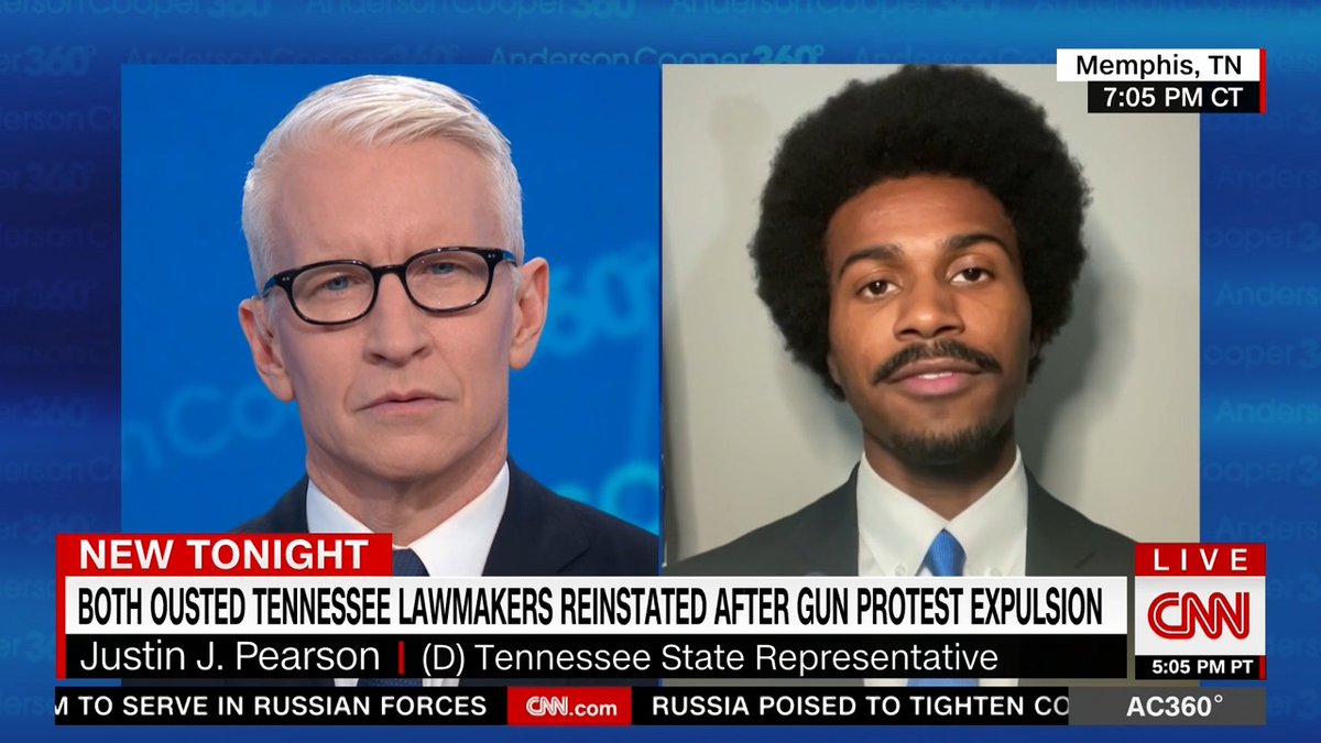 Tennessee State Rep. Justin Pearson joins CNN’s Anderson Cooper to discuss his reappointment to the state's House of Representatives, sending him back to fill the House District 86 seat as an interim representative. Watch: