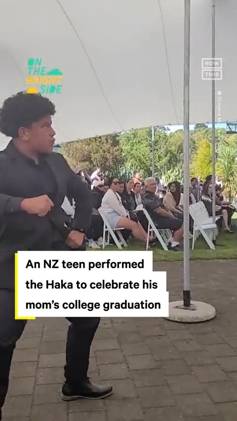 A teenage boy in New Zealand performed the haka to honor his mother for completing her bachelor’s degree at a local university. Footage shared to TikTok by Shayana Moses shows her 13-year-old brother Tawhiri performing the traditional Māori dance at the graduation on March 31.