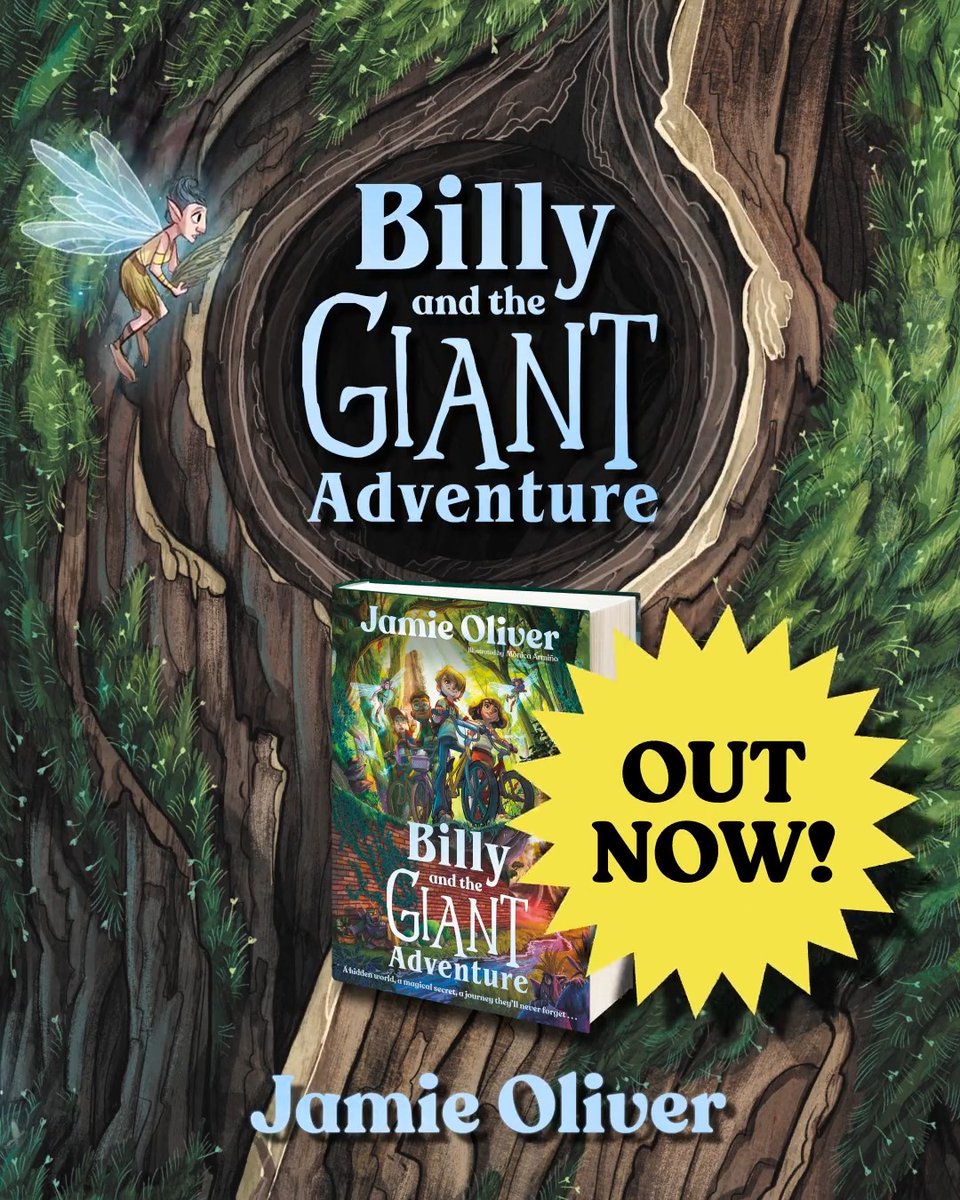 Today's the day!! Jamie's new kids book #BillyAndTheGiantAdventure is out NOW!! 🤗 Take your little ones on a journey with one pinch of adventure, a dash of friendship, a sprinkle of mystery and a HUGE spoonful of magic...✨ Grab your copy here >>