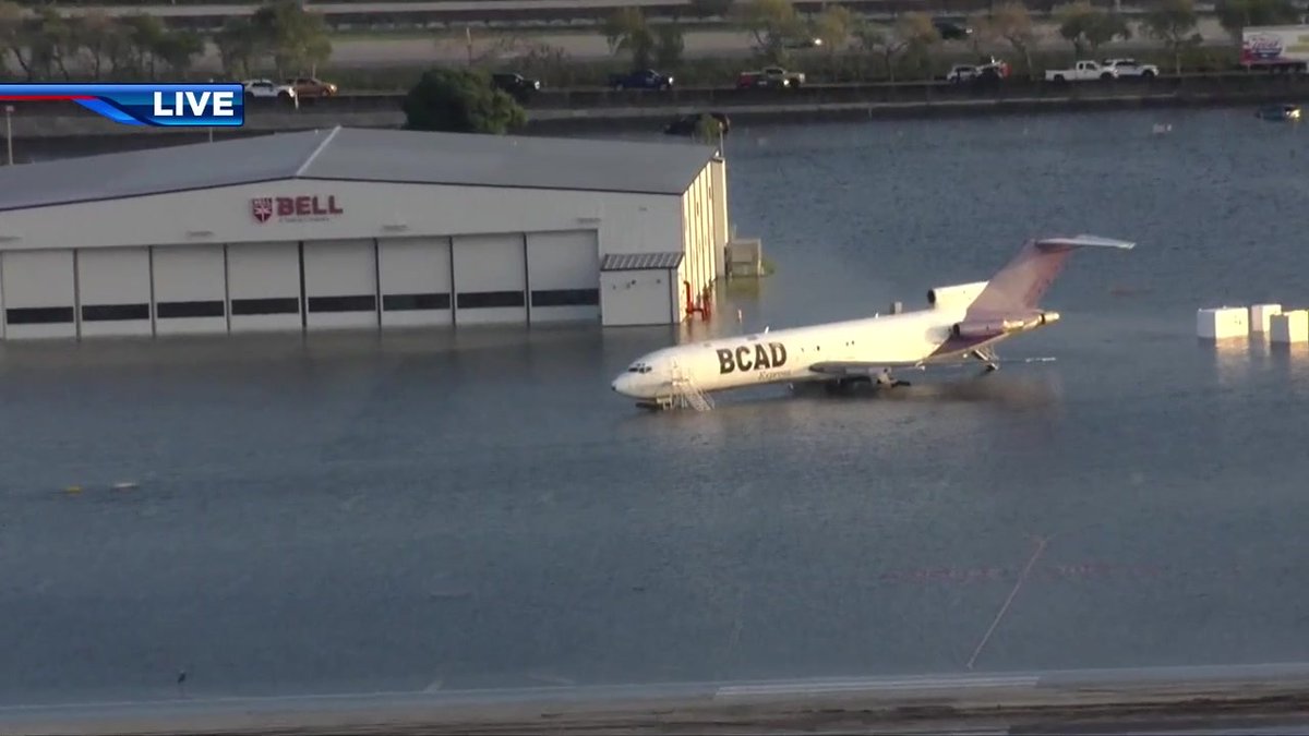 First look at flooding at Fort Lauderdale-Hollywood International Airport. Airport remains closed through at least noon today.