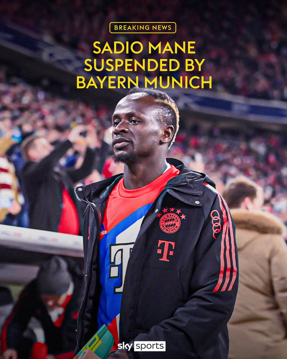BREAKING: Sadio Mane has been suspended by Bayern Munich after he punched team-mate Leroy Sane in the face.