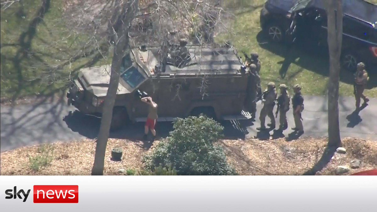 Footage shows the moment a national guardsman, suspected to be behind a series of US military document leaks, is arrested by the FBI. More on this story: