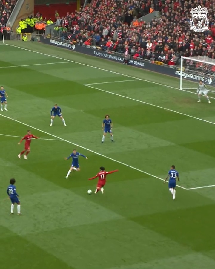 A special goal from a special player. 👑 Mohamed Salah four years ago 🆚 Chelsea 🤯