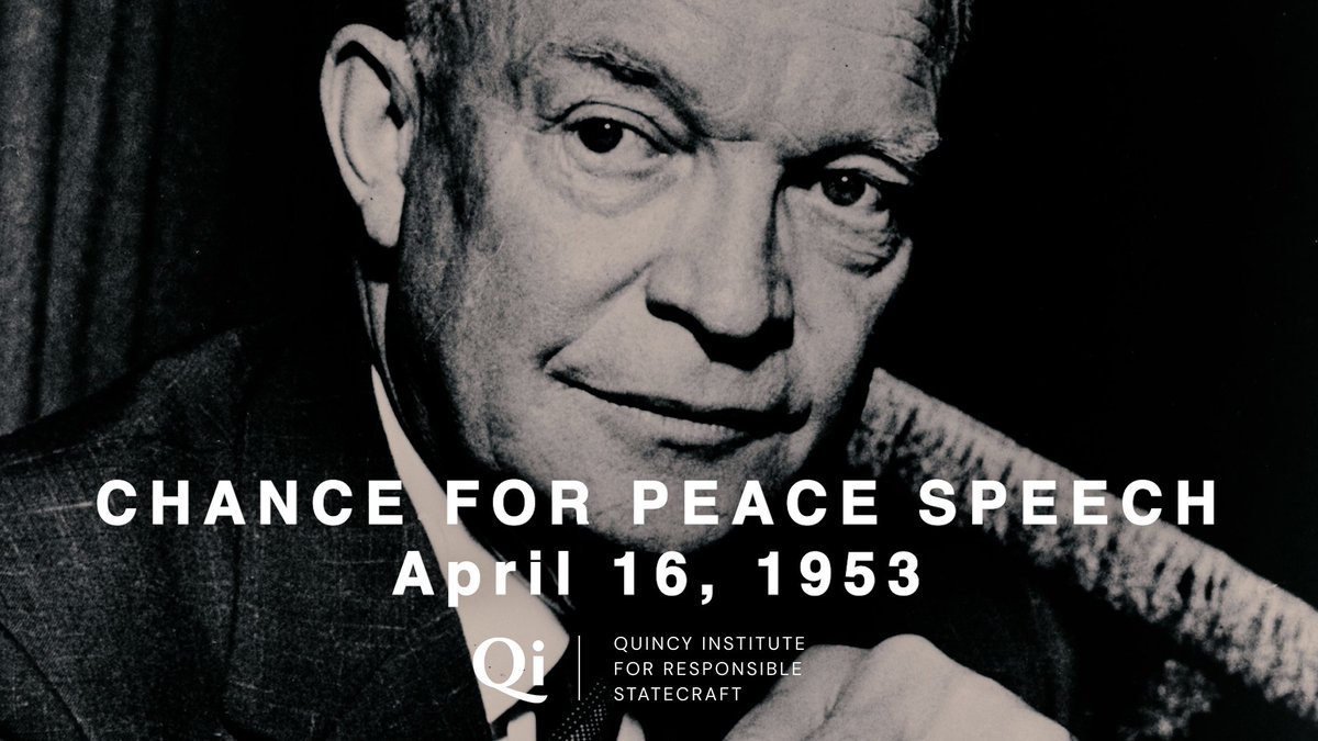 NEW: 70 years ago, President Dwight D. Eisenhower delivered his Chance for Peace speech warning Americans of what an unending arms race would cost our society.