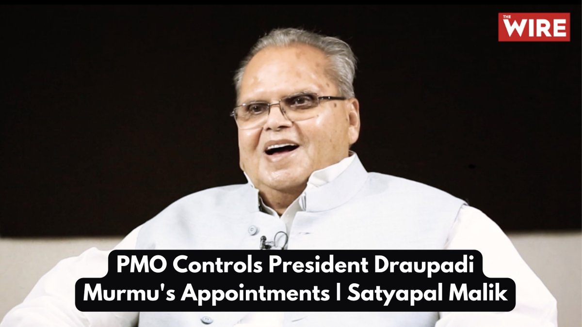 Does the Prime Minister's Office have full control over the appointments made by India's President Draupadi Murmu? Satyapal Malik says yes. Watch his full interview with Karan Thapar here: