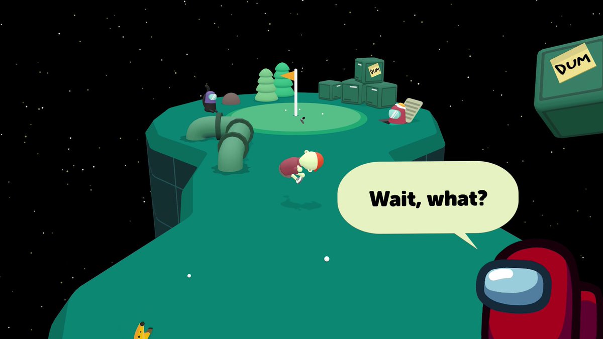 🤫 WHAT THE GOLF? Update Among Golf is here, and there's nothing suspicious about it. This parody brings the game of teamwork and betrayal to the golf course. Let's par-tee in space. ඞ 🕹️: