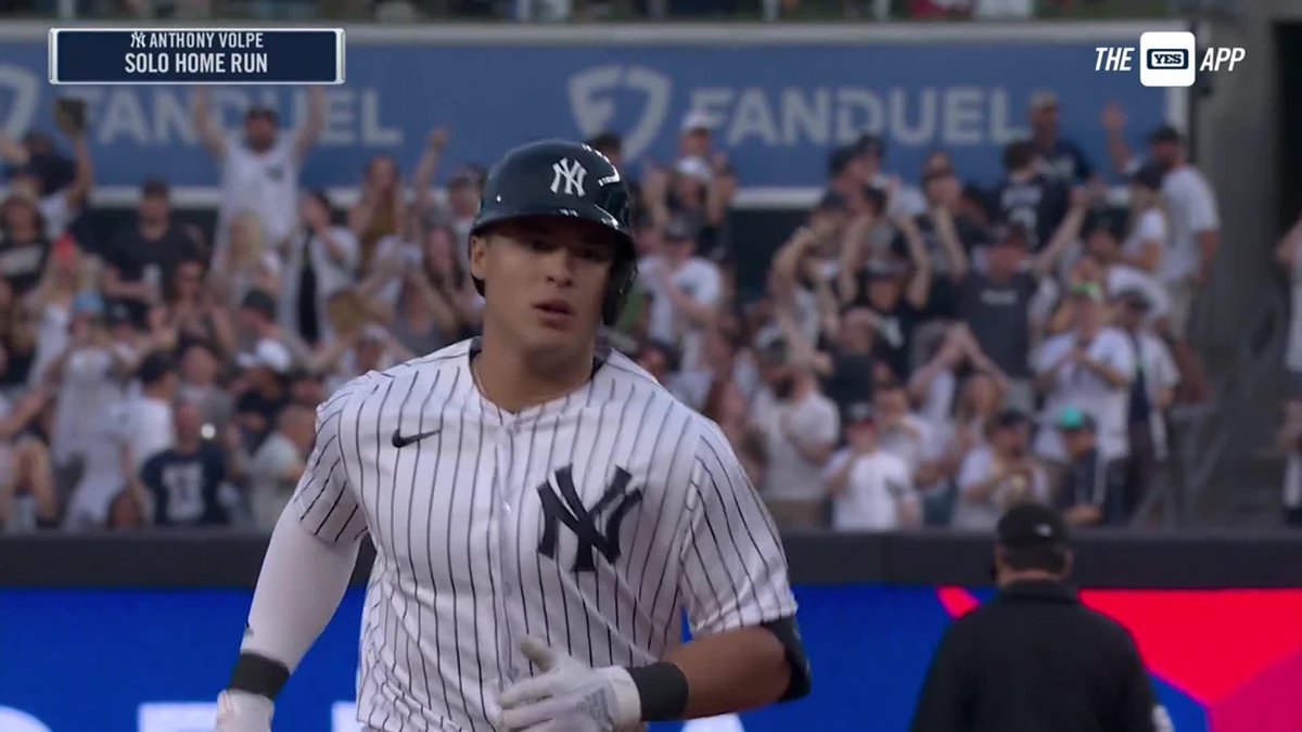 Anthony Volpe hits his first career home run in the big leagues! #YANKSonYES LIVE