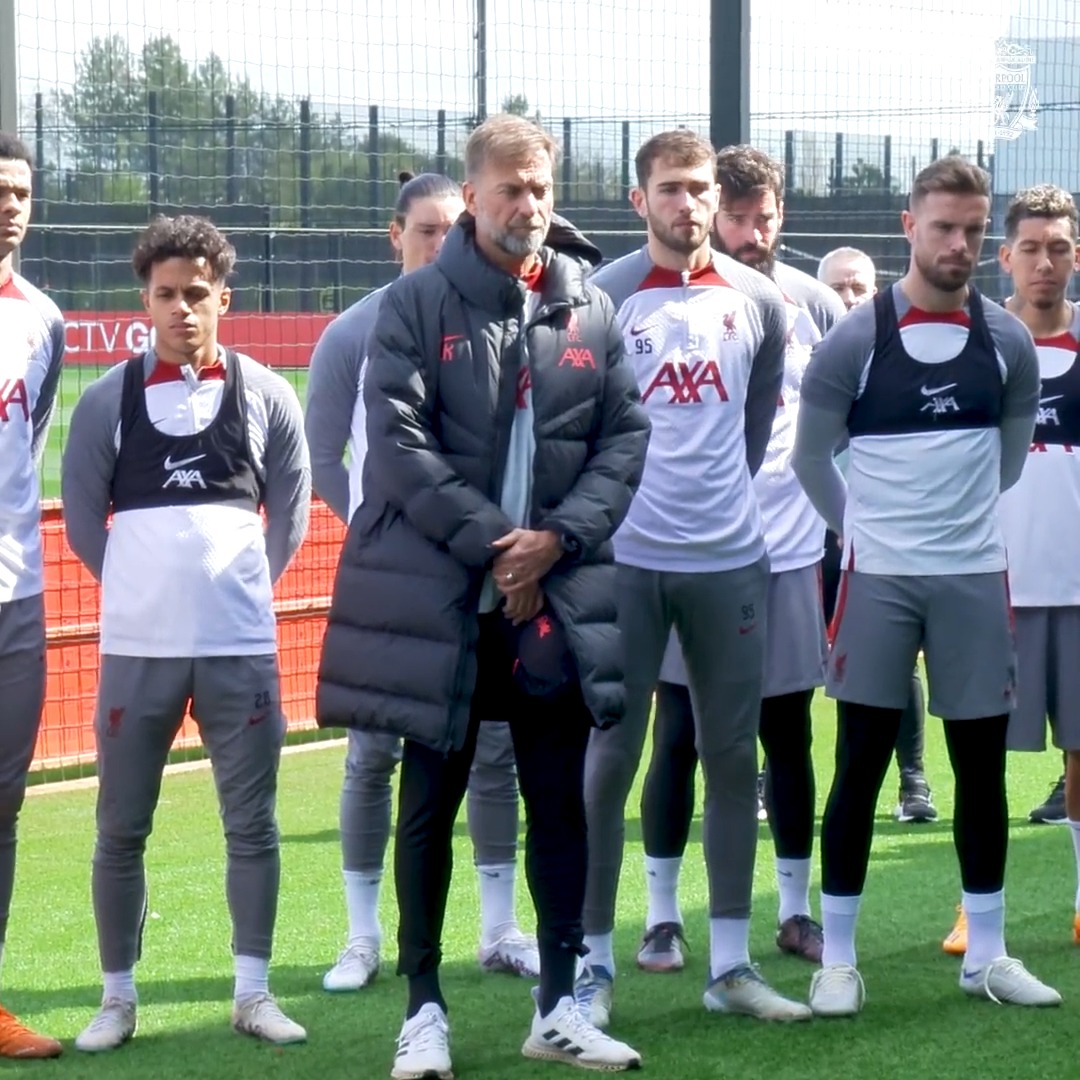 The first-team squad gathered beside the Hillsborough memorial at the AXA Training Centre to observe a period of silence in memory of the 97 children, women and men who lost their lives.