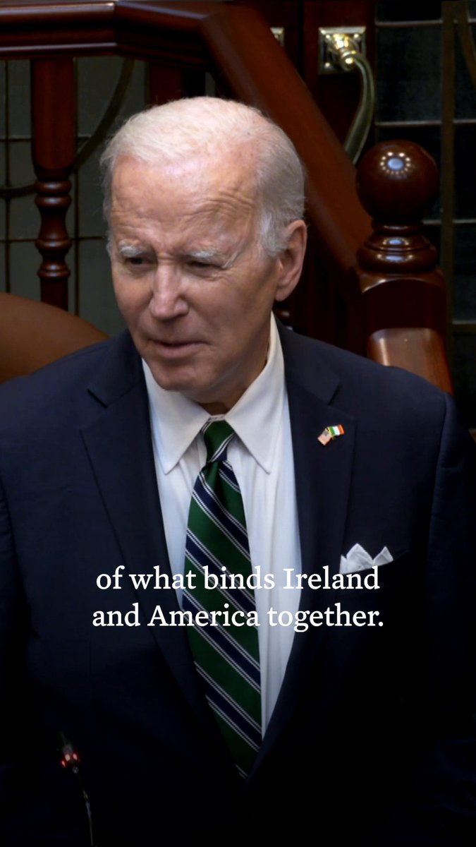Today, Ireland's story is no one's to tell but its own. But, the United States will remain its closest friend, most dependable partner, and most enthusiastic supporter – every step of the way.