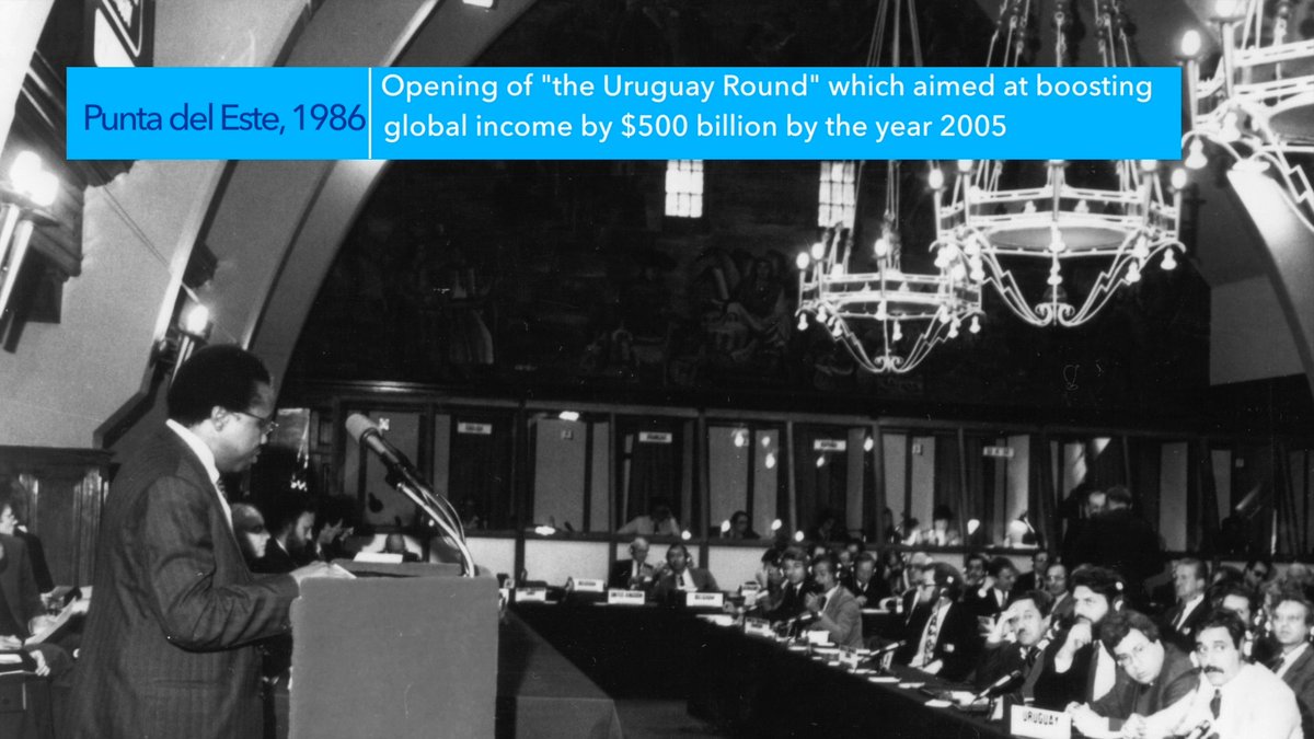 On this day 29 years ago, the Marrakesh Agreement was signed by over 100 ministers from around the world, establishing the WTO. Take a look at significant historic moments for the Organization 👇 More about the history of the multilateral trading system: