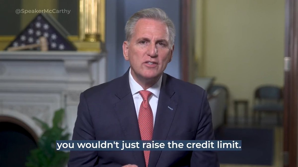If you gave your child a credit card and they kept hitting the limit, you wouldn’t just raise their credit limit—you’d sit down and help them figure out where they could cut back on spending. The same is true of our debt. Now is the time for a responsible debt limit increase.