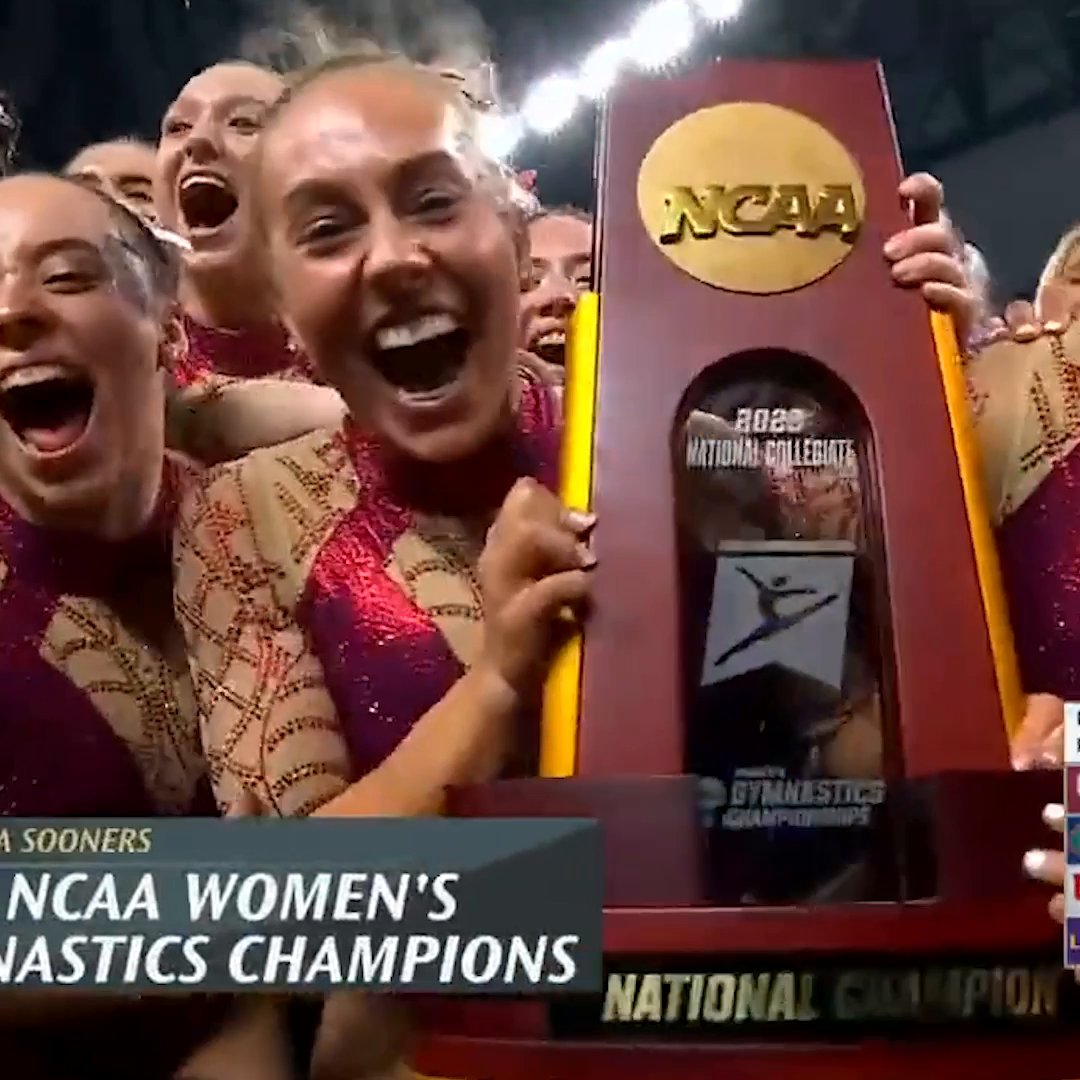 BACK-TO-BACK CHAMPIONSHIP VIBES 🤩 Oklahoma Women's Gym is the 2023 NCAA Women's Gymnastics Champions 🏆