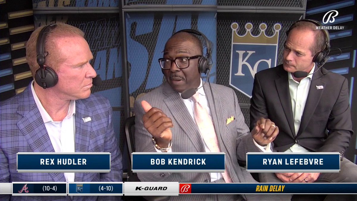 During the #Royals rain delay, Bob Kendrick described what made Jackie Robinson the right person to break the MLB color barrier: "Failure was not an option.... It was more than just the racial pressure. He was also carrying the weight of 21 million Black folks on his back."