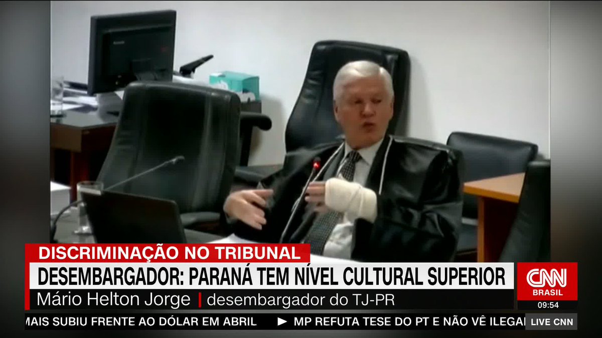 Um desembargador do Tribunal de Justiça do Paraná disse, durante uma audiência, que o estado tem nível cultural superior ao dos estados do Norte e do Nordeste #LiveCNNBrasil