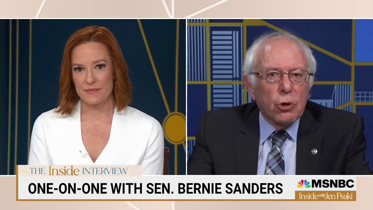 .Sen. Bernie Sanders tells Jen Psaki he backs calls for DOJ to investigate Justice Clarence Thomas: "The Supreme Court does not have to go along with the same type of ethics rules that members of Congress and other judges do. It’s time we ended that leniency for the Supreme Court.”