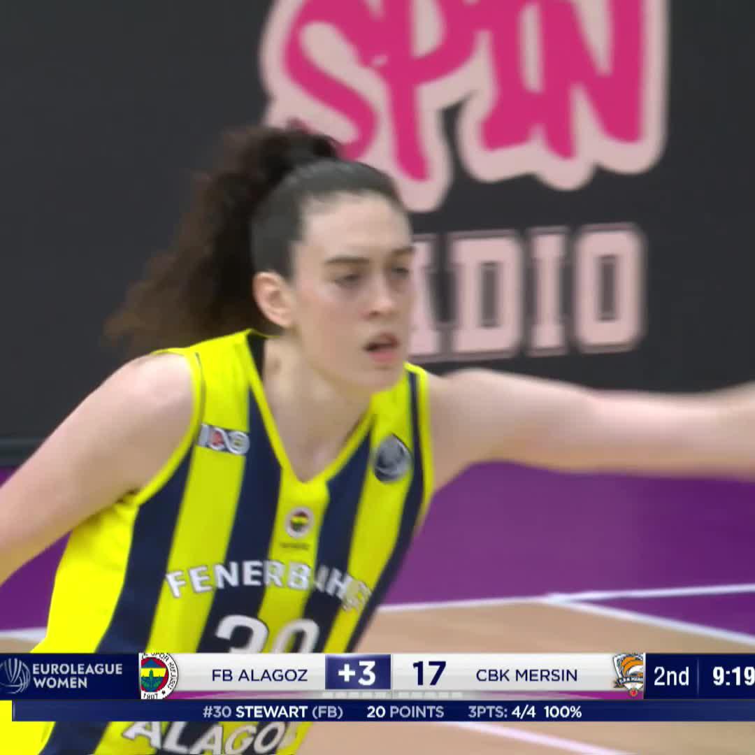 🔥 Stewie with 24 PTS in 12 MINS. HER. 🐐 #EuroLeagueWomen x Fenerbahçe Tarfin Kadın Basketbol