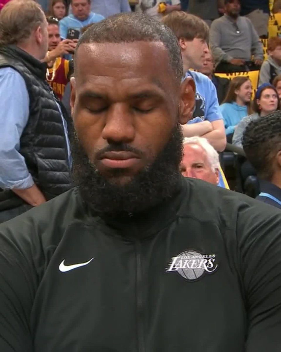 LeBron James is locked in ahead of Game 1 😤 📺: ABC
