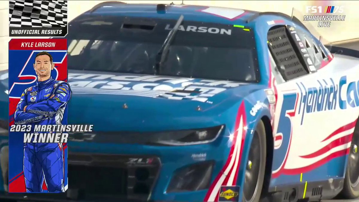 Retweet to congratulate Kyle Larson on his NASCAR Cup Series WIN at Martinsville! "I never thought I'd win here!"