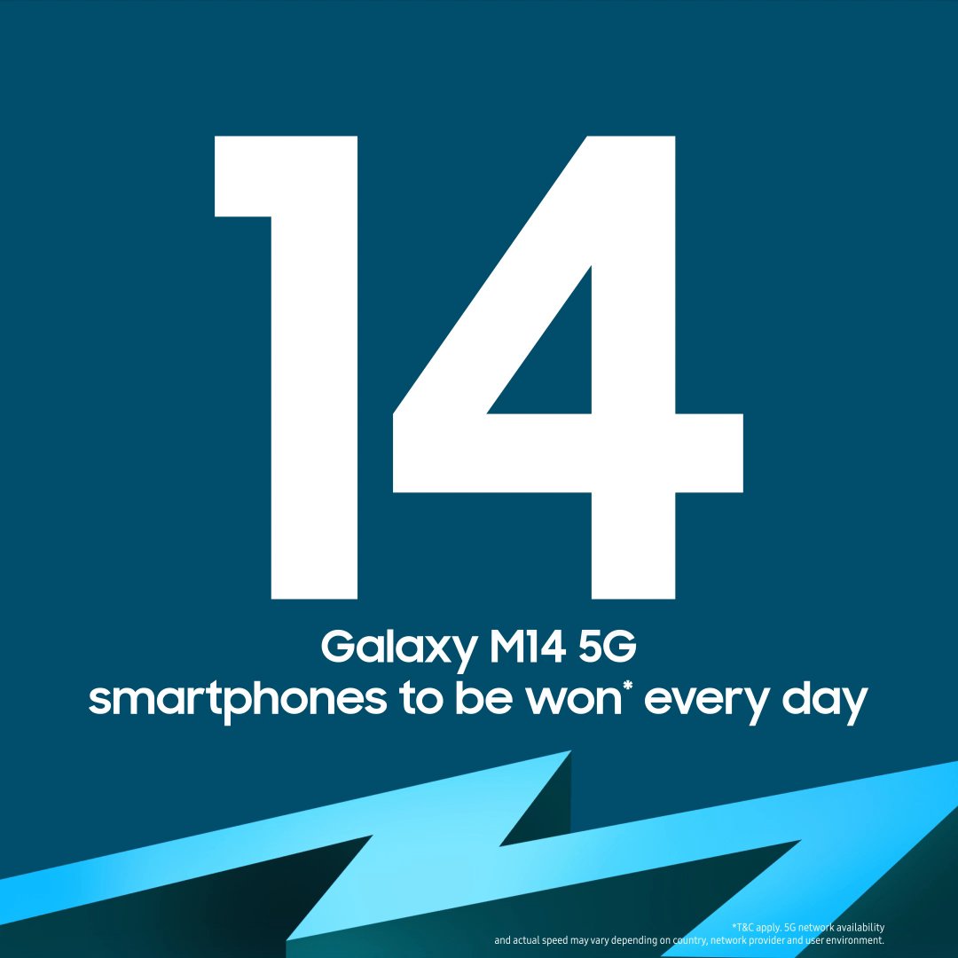 Get ready for the Monster giveaway! This is your chance to win* 14 #GalaxyM14 5G smartphones, every day, for the next 14 days. Excited? Stay tuned and keep checking this space to know more. *T&amp;C apply. #Monster5G #Samsung