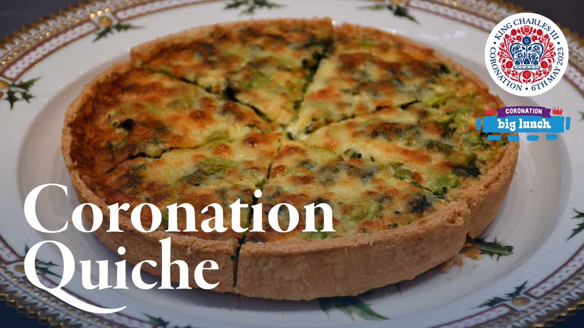 Introducing… Coronation Quiche! Chosen personally by Their Majesties, The King and The Queen Consort have shared a recipe in celebration of the upcoming #CoronationBigLunch taking place up and down the country.