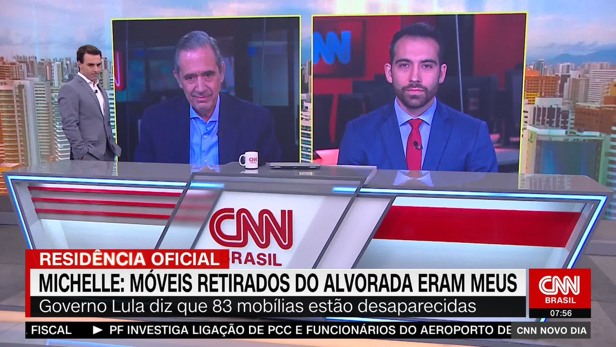 O comentarista da CNN Marco Antonio Villa comentou sobre as falas da ex-primeira-dama Michelle Bolsonaro sobre os móveis do Alvorada. Villa criticou as afirmações e disse que elas são "tão verdadeiras quanto uma nota de três reais" #CNNNovoDia