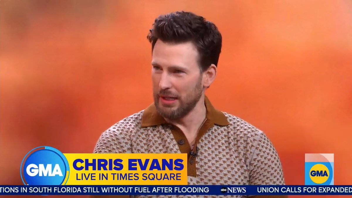 “It’s nice to be the one who needs saving every once in a while.” @ChrisEvans talks about his new movie "Ghosted," where he reunites with his "Knives Out" and "The Grey Man" co-star Ana de Armas.
